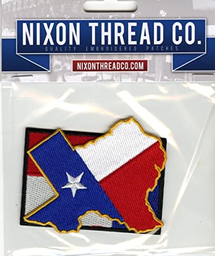 תיקון דגל מדינת טקסס 3.5 | הכוכב הבודד רקום ברזל חתך על | קטן - מאת ניקסון חוט ושות '.